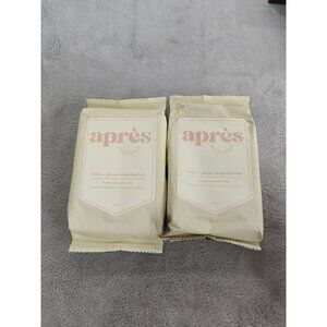 2 Après Active Beauty Cool & Glow Towelettes 25 Sheets ea Willow Bark, Jojoba